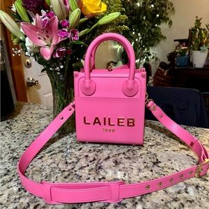 🔥🎀 LAILEB 1928 Hot Pink Women's Handbag With Adjustable Shoulder Strap 🔥